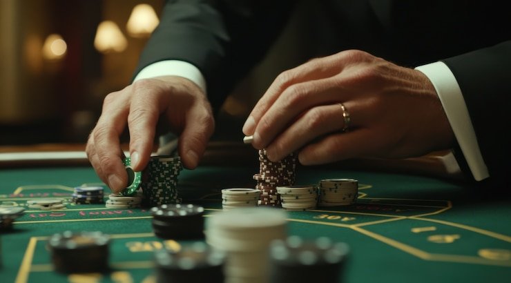 Ilustrasi aktivitas pemain menikmati Live Casino melalui perangkat digital di rumah